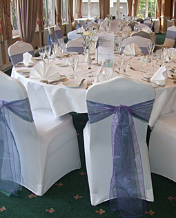 Chair covers and dressing for weddings, parties and events in Cornwall